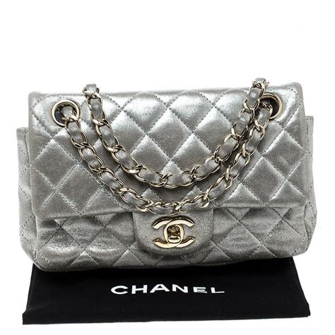 chanel mini flap silver hardware|mini flap bag Chanel 2021.